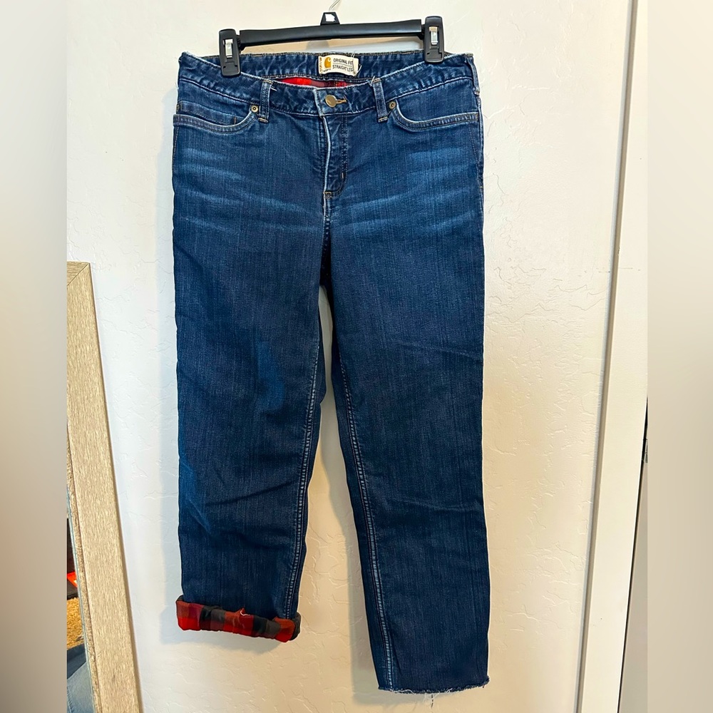Carhartt Women’s Blaine Flannel Lined Jeans - Medium Wash Jeans